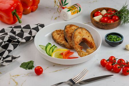 Форель жареная