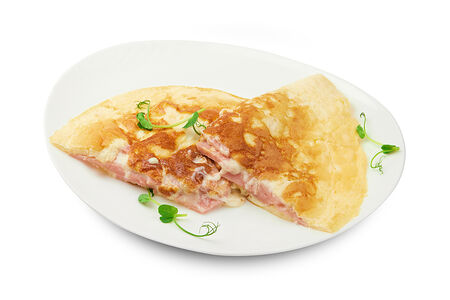 Омлет с ветчиной и сыром чеддер