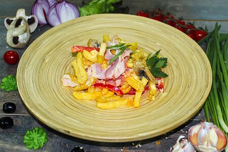 Гриль cheese бекон, запеченный под сыром