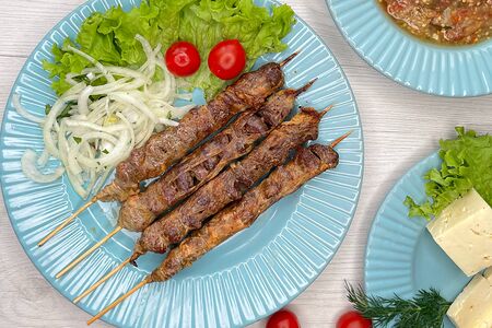 Сувлаки из куриных сердечек