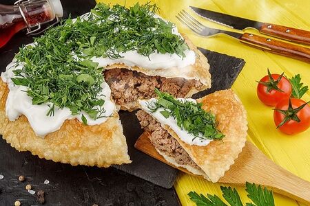 Со свининой и говядиной