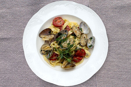 Феттуччини с вонголе