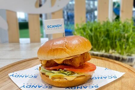 Гамбургер с куриным филе