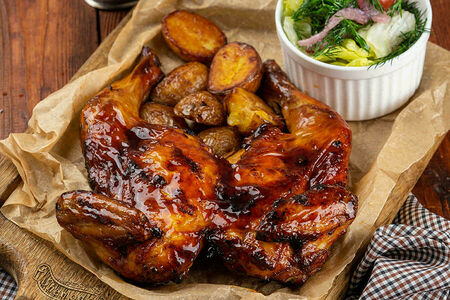 Цыпленок запеченый на гриле