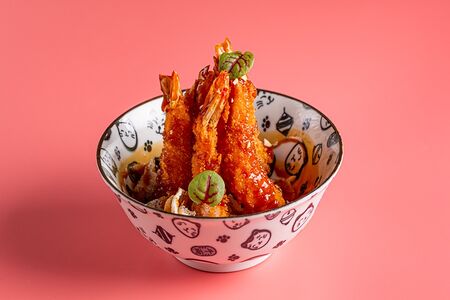 Креветки темпура в соусе сливочный унаги