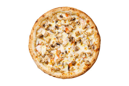 Пицца с курицей и грибами