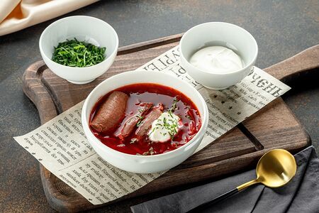 Борщ с говядиной халяль