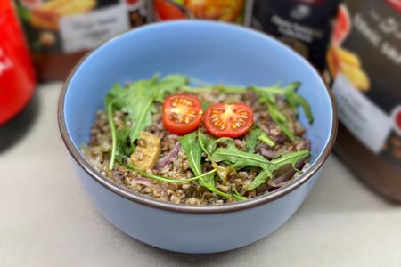 Гречка с белыми грибами