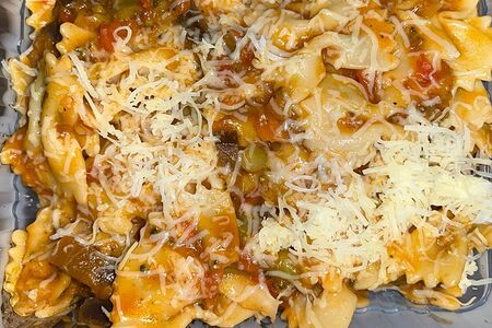 Спагетти Примавера с овощами в пикантном соусе