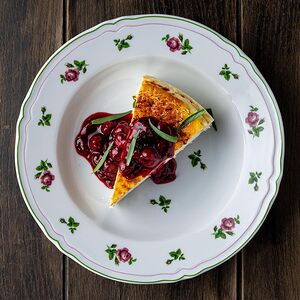 Обожженный чизкейк с фламбе