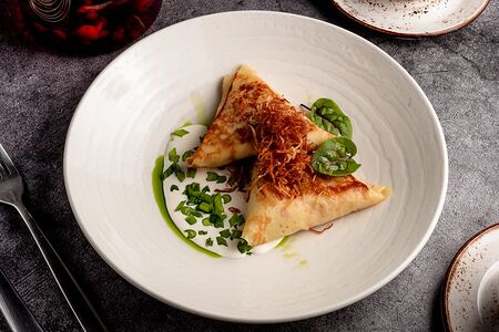 Блины с картофелем и грибами