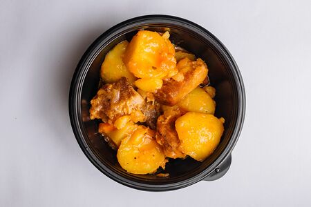 Картофель тушеный с мясом