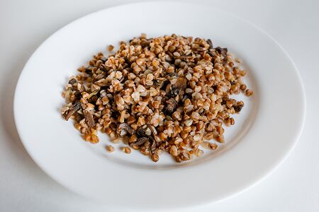 Греча с грибами