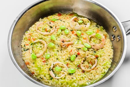 Паста Орзо с кальмаром