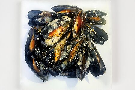 Мидии в сливочном соусе