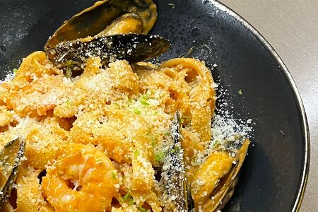 Тальятелле с морепродуктами