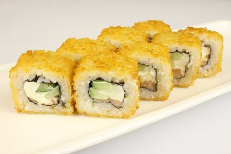 Жареный с лососем