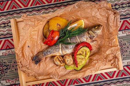 Сибас на углях