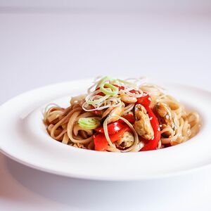 Лапша с овощами