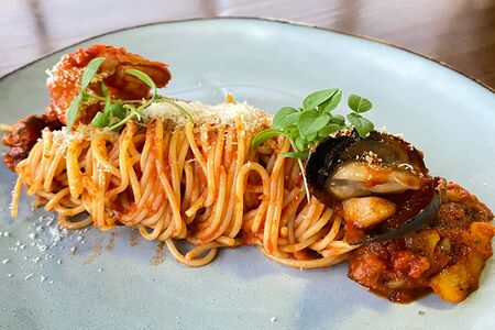 Паста с креветками