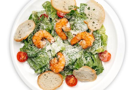 Салат Цезарь с креветкой
