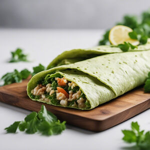 Шаурма в шпинатном лаваше