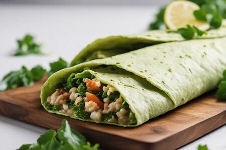 Шаурма в шпинатном лаваше