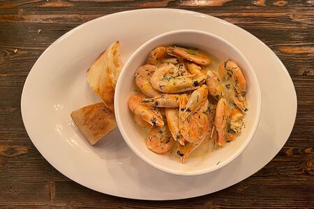 Креветки в сметанном соусе