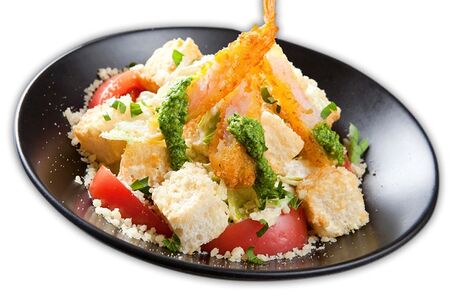 Салат Цезарь с креветкой