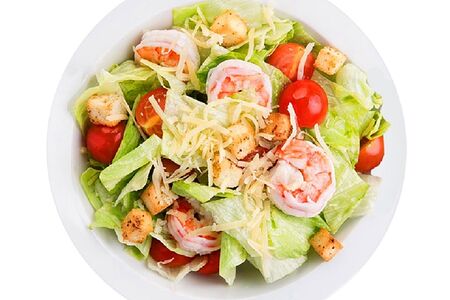 Салат Цезарь с креветкой