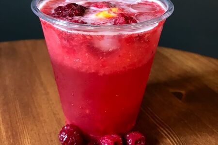 Лимонад Малина-лайм собственного приготовления