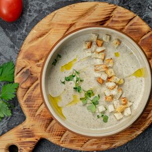 Суп-пюре из лесных грибов