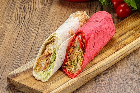 Шаурма радужная Xxl белая с красным