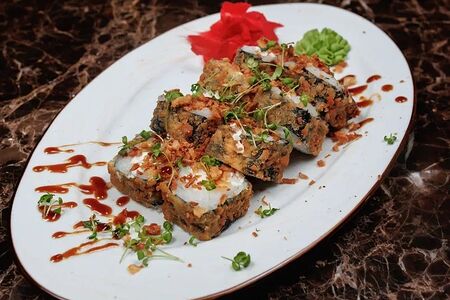 Холодный темпурный ролл с креветкой