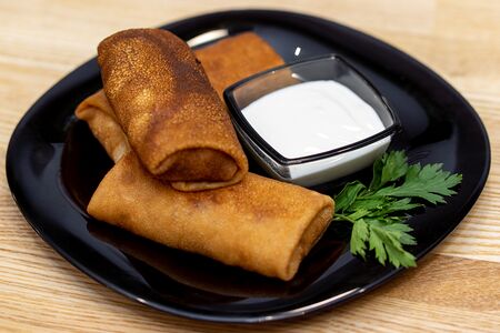 Блинчики с сёмгой