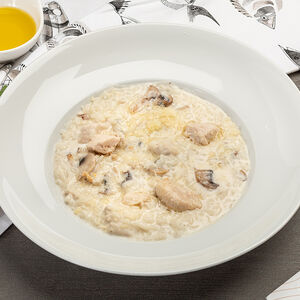 Ризотто с курицей и шампиньонами