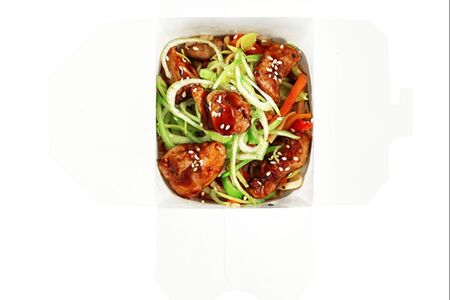 Удон с лососем