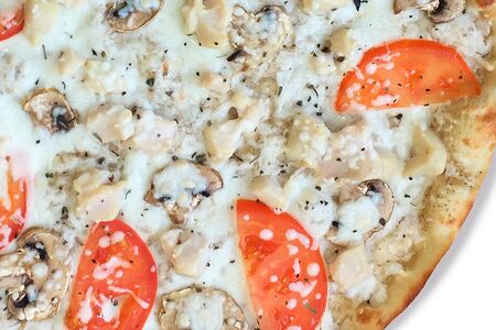 Пицца с курицей и грибами