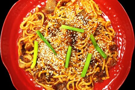 Лапша с кимчхи