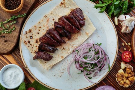 Шашлык из бараньих сердец