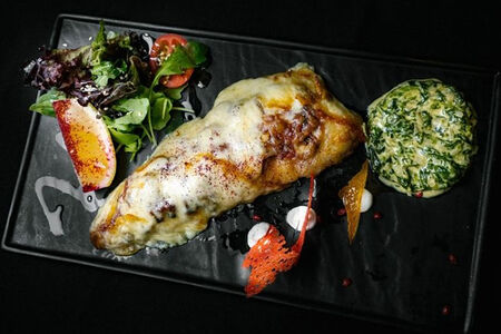 Судак с грибам