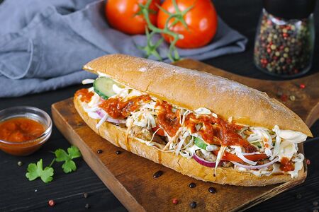 Донер с сыром и грибами