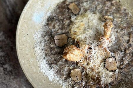 Ризотто с вешенками и чёрным трюфелем