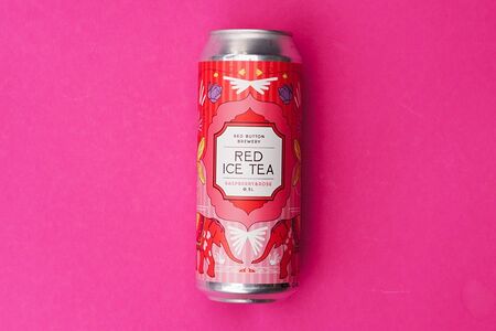 Red Button Brewery red ice tea raspberry & rose