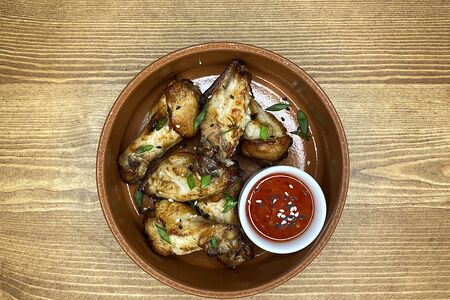 Куриные крылышки в медово-горчичном соусе