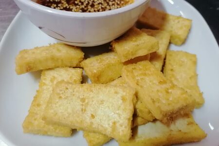 Тофу просто жареный