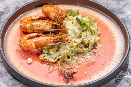 Паста с креветками