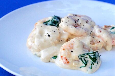 Креветки в сливочном соусе