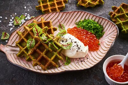 Вафли со шпинатом