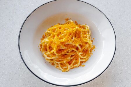 Спагетти, баттарга, пекорино